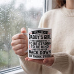 Yes I'm a Daddy's Girl Mug mug, lifestyle photo 1