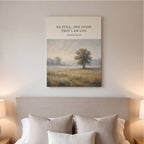 Be Still and Know Psalm 46:10 Christian Wall Art Canvas canvas wall art, lifestyle photo 1
