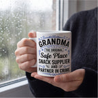 Grandma the Original Safe Place Funny Grandma Mug mug, lifestyle photo 1