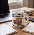 I Was Going to Be Productive Then I Sat Down Sloth Funny Mug mug, lifestyle photo 2