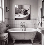Highland Cow Bubble Bath Bathroom Wall Art Canvas canvas wall art, lifestyle photo 2