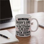 Yes I'm a Daddy's Girl Mug mug, lifestyle photo 2