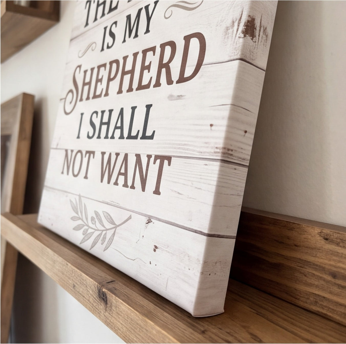The Lord Is My Shepherd Psalm 23 Christian Wall Art Canvas canvas wall art, lifestyle photo 3