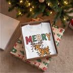 Merry Whatever Grumpy Reindeer Christmas Shirt, Funny Holiday Gift T-shirt lifestyle photo in White #color:white;