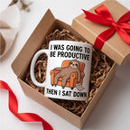 I Was Going to Be Productive Then I Sat Down Sloth Funny Mug mug, lifestyle photo 3