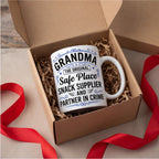 Grandma the Original Safe Place Funny Grandma Mug mug, lifestyle photo 3