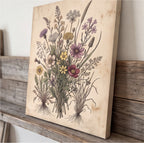 Vintage Botanical Wildflower Canvas Wall Art canvas wall art, lifestyle photo 3