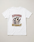 Screaming Internally Opossum Funny Shirt, Gift for Introverts T-shirt in White #color:white;