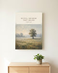 Be Still and Know Psalm 46:10 Christian Wall Art Canvas canvas wall art, front view