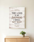 The Lord Is My Shepherd Psalm 23 Christian Wall Art Canvas canvas wall art, front view