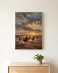 Wild Horses Western Landscape Wall Art Canvas canvas wall art, front view