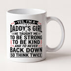 Yes I'm a Daddy's Girl Mug mug, front view