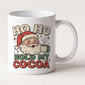 Ho Ho Hold My Cocoa Vintage Santa Christmas Mug mug, front view