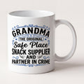 Grandma the Original Safe Place Funny Grandma Mug mug, front view